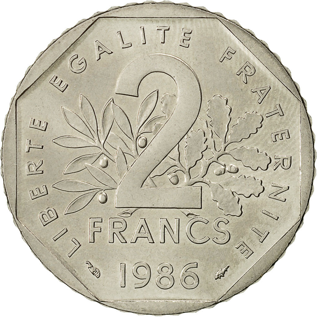 Moneta, Francia, Semeuse, 2 Francs, 1986, Paris, SPL-, Nichel, KM:942.1