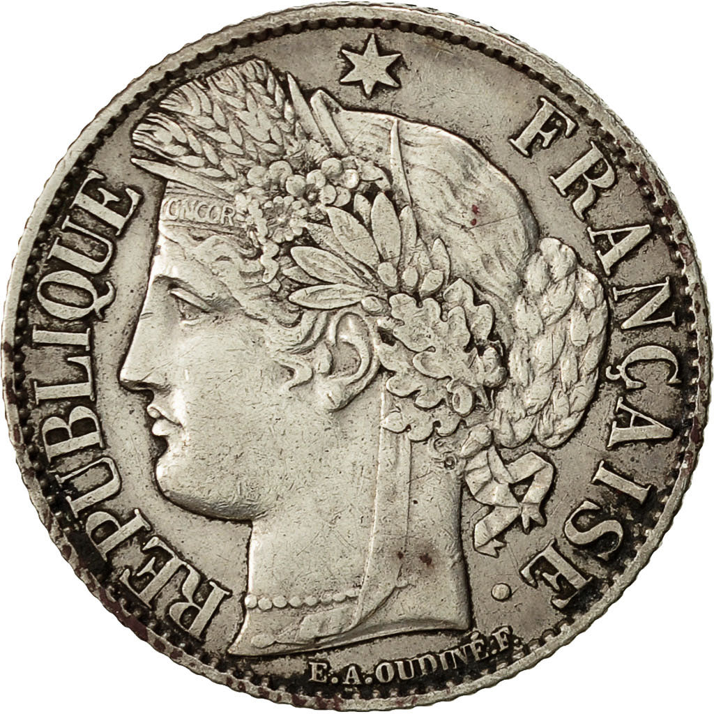 Moneta, Francja, Cérès, Franc, 1895, Paris, AU(55-58), Srebro, KM:822.1