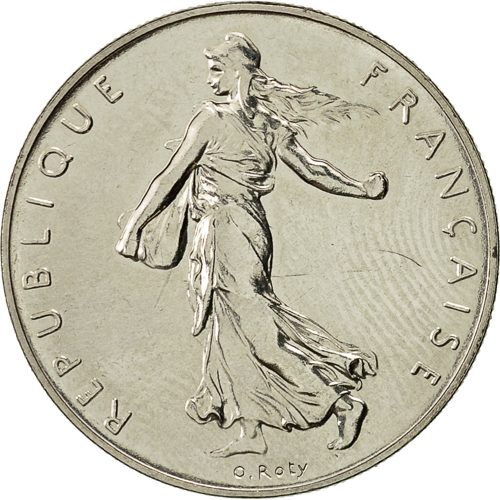Moneta, Francja, Semeuse, Franc, 1981, Paris, MS(63), Nikiel, KM:925.1