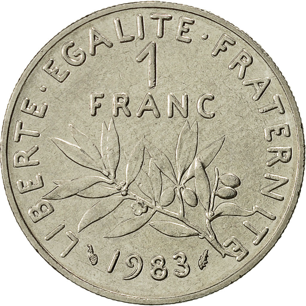 Munten, Frankrijk, Semeuse, Franc, 1983, Paris, UNC-, Nickel, KM:925.1