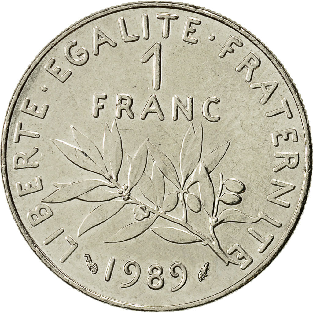 Moneta, Francia, Semeuse, Franc, 1989, Paris, SPL-, Nichel, KM:925.1