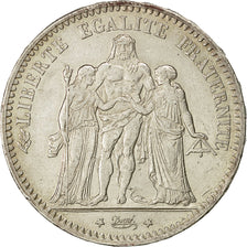 Coin, France, Hercule, 5 Francs, 1877, Bordeaux, EF(40-45), Silver, KM:820.2
