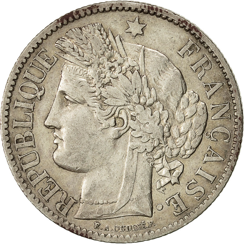 Moneta, Francia, Cérès, 2 Francs, 1895, Paris, BB, Argento, KM:817.1