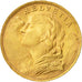 Moneda, Suiza, 20 Francs, 1947, Bern, MBC+, Oro, KM:35.1