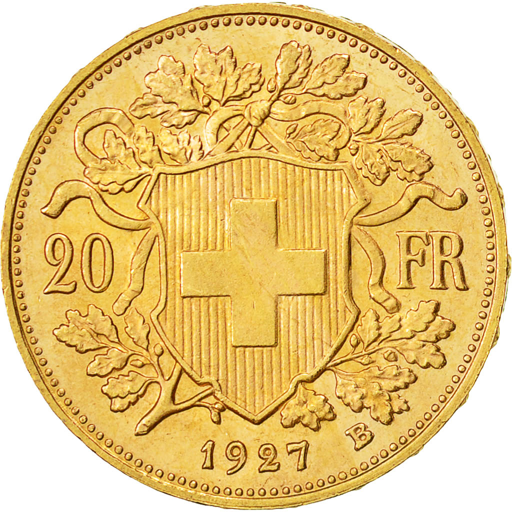 Moneda, Suiza, 20 Francs, 1927, Bern, EBC, Oro, KM:35.1