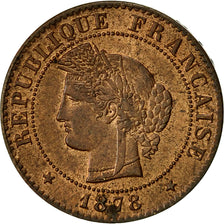 Coin, France, Cérès, Centime, 1878, Bordeaux, PCGS, MS65RB, Bronze, KM:826.2