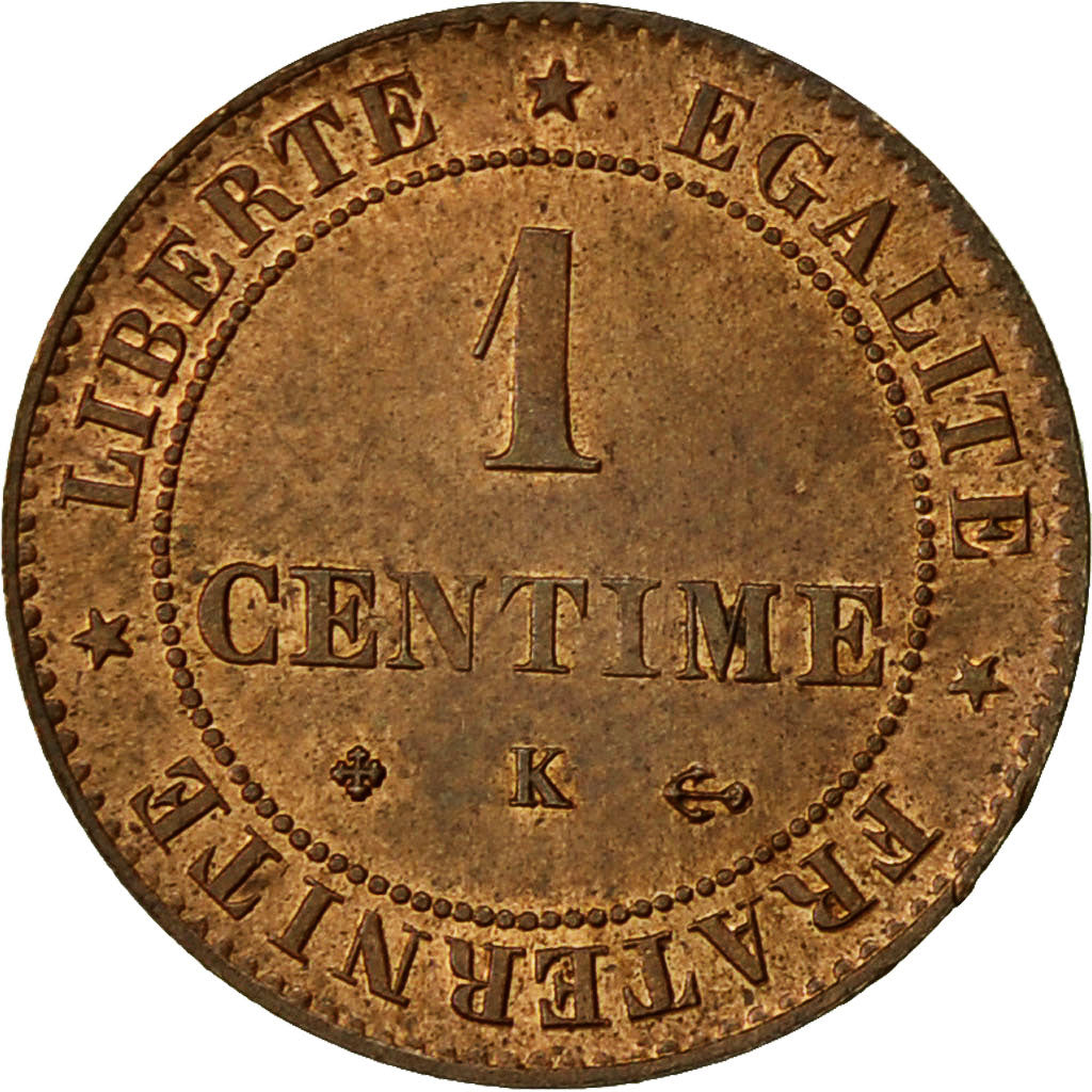 Münze, Frankreich, Cérès, Centime, 1878, Bordeaux, PCGS, MS65RB, Bronze