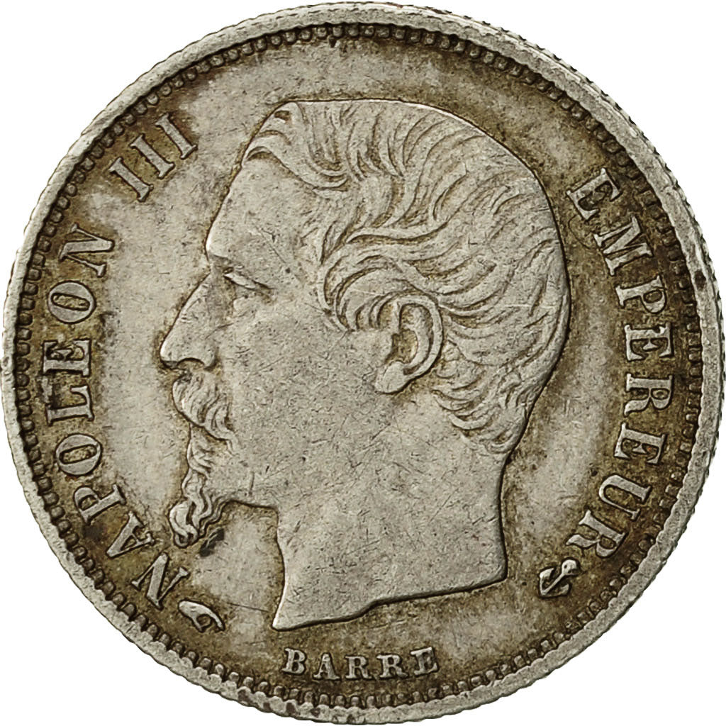 Moneta, Francia, Napoleon III, Napoléon III, 50 Centimes, 1858, Paris, BB+