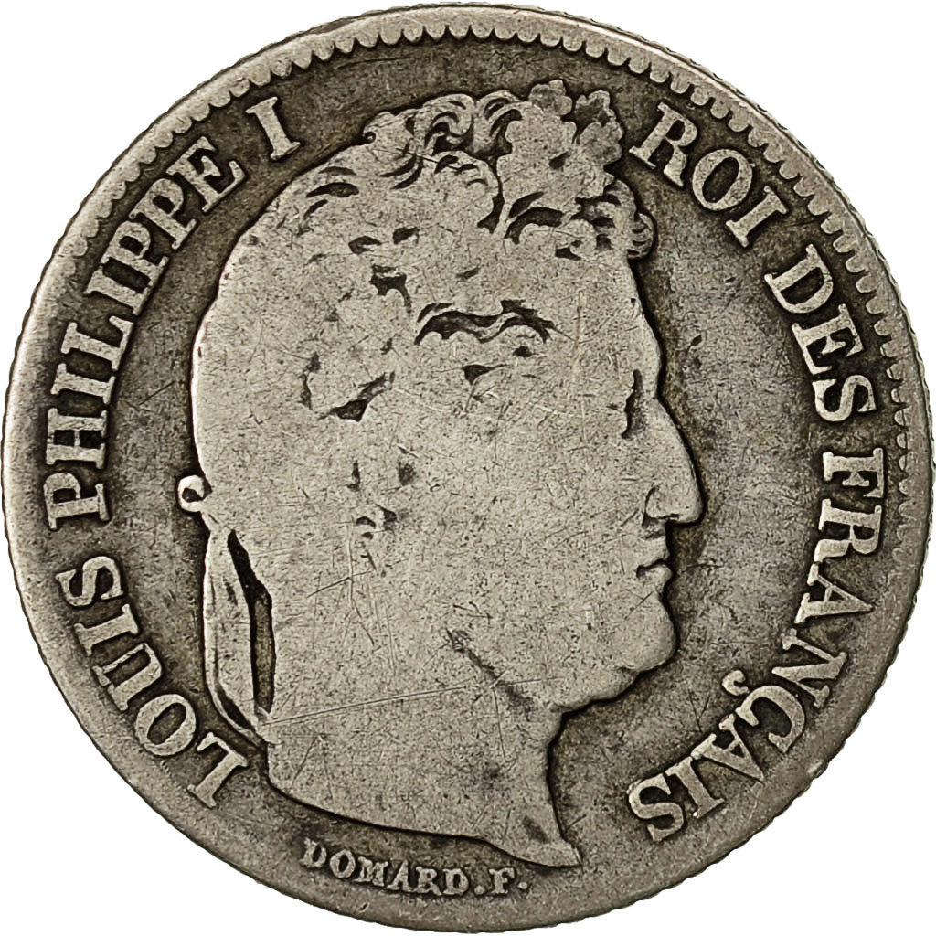 Coin, France, Louis-Philippe, Franc, 1841, Strasbourg, F(12-15), Silver