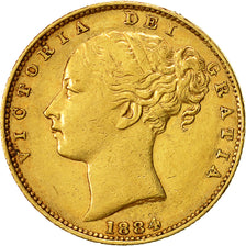 Monnaie, Australie, Elizabeth II, Sovereign, 1884, Melbourne, TTB+, Or, KM:6