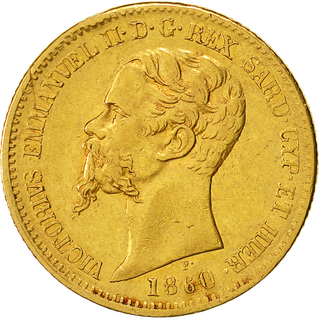 Münze, Italien Staaten, SARDINIA, Vittorio Emanuele II, 20 Lire, 1860, Genoa