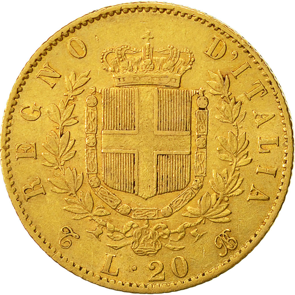 Monnaie, Italie, Vittorio Emanuele II, 20 Lire, 1865, Torino, TTB+, Or, KM:10.1