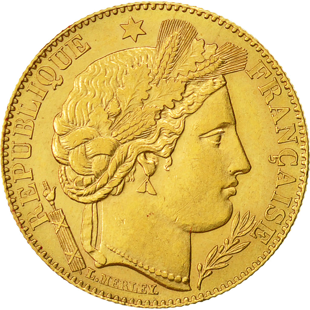 Coin, France, Cérès, 10 Francs, 1896, Paris, AU(55-58), Gold, KM:830