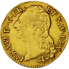 Munten, Frankrijk, Louis d'Or, 1787, Lyon, ZF, Goud, Gadoury:361