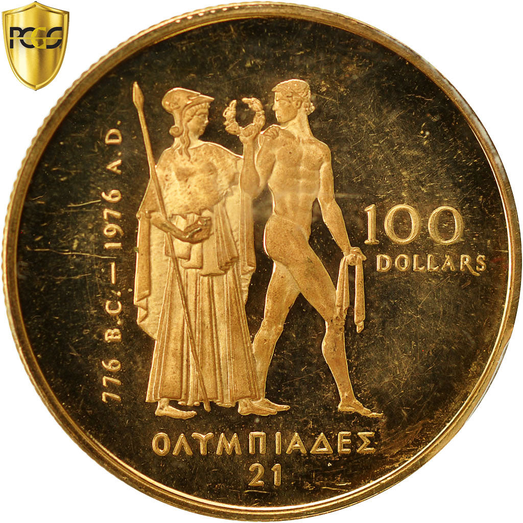 Moneta, Canada, Elizabeth II, 100 Dollars, 1976, Royal Canadian Mint, Ottawa