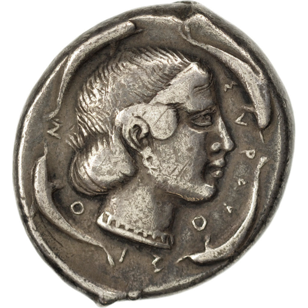 Sicily, Syracuse (450-410 BC) , Arethusa, nymph, Tetradrachm, EF(40-45),...
