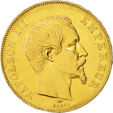 Moneta, Francia, Napoleon III, Napoléon III, 50 Francs, 1857, Paris, BB+, Oro