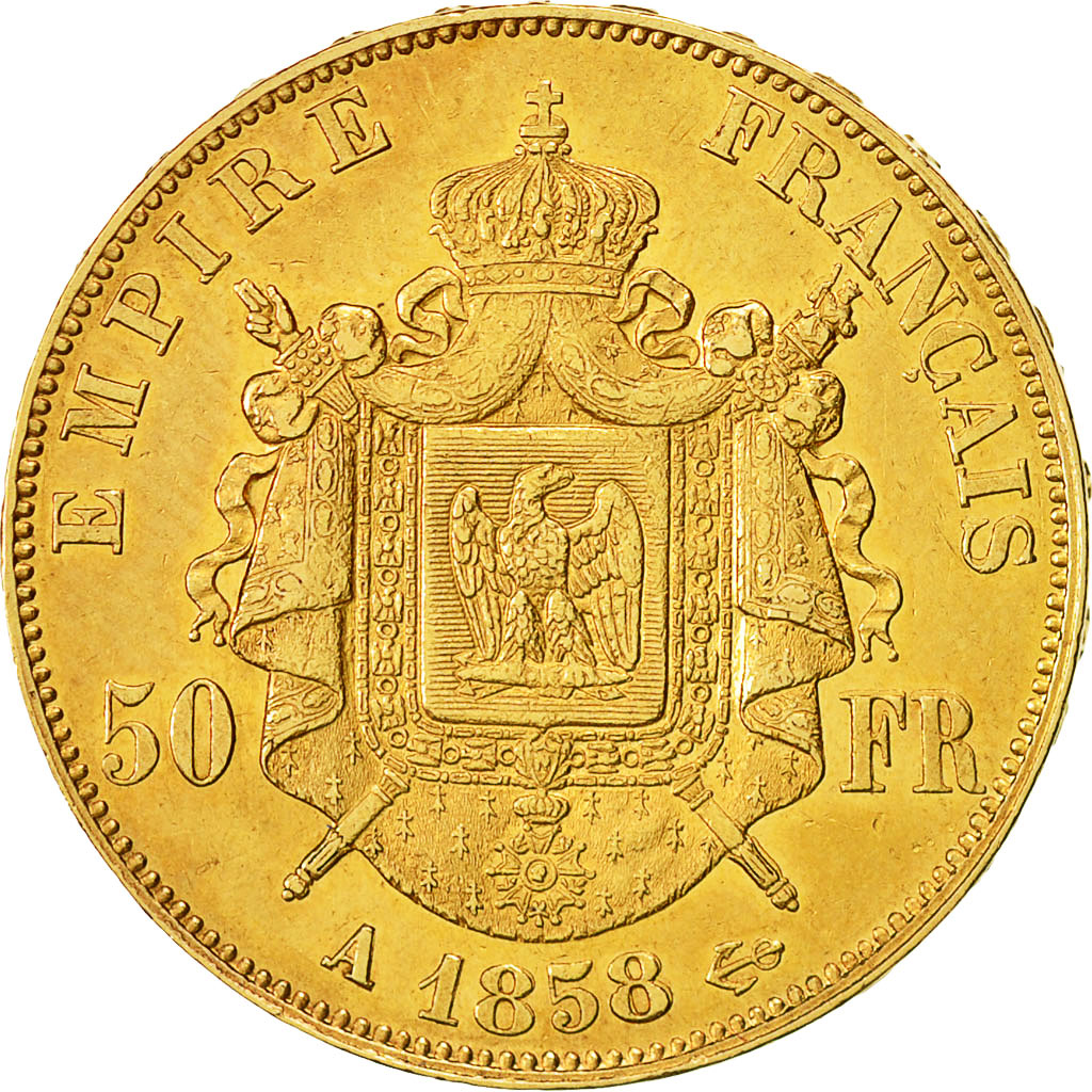 Münze, Frankreich, Napoleon III, Napoléon III, 50 Francs, 1858, Paris, SS+