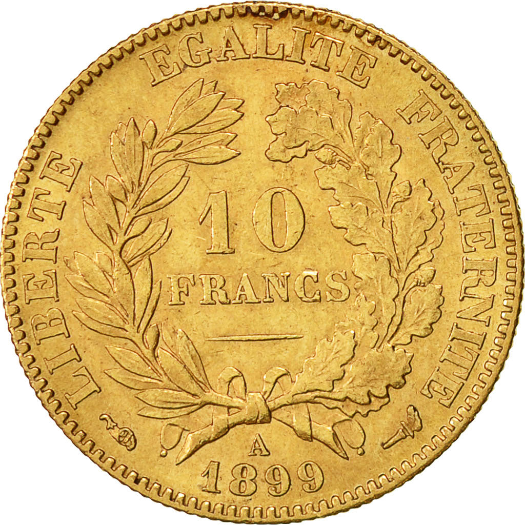 Monnaie, France, Cérès, 10 Francs, 1899, Paris, TTB, Or, Gadoury:1016, KM:830
