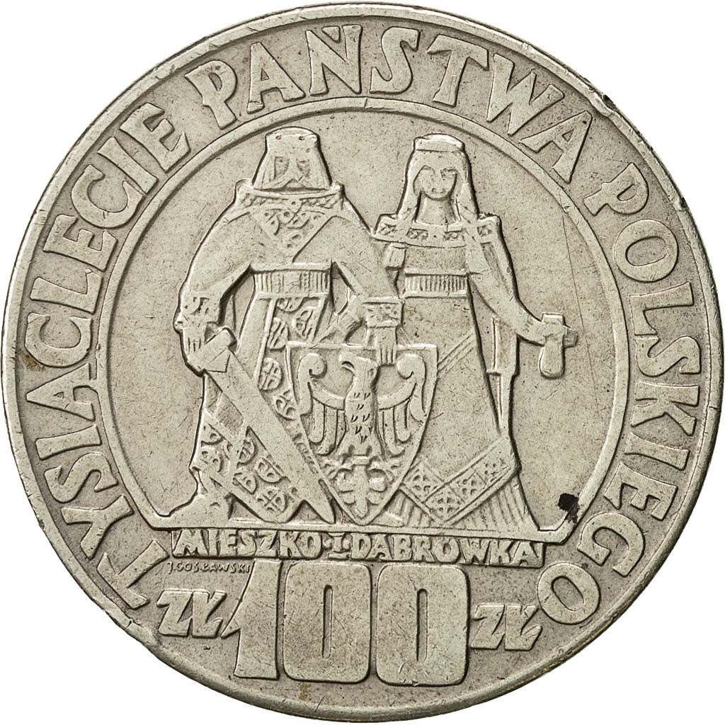 Monnaie, Pologne, 100 Zlotych, 1966, Warsaw, TTB, Argent, KM:57