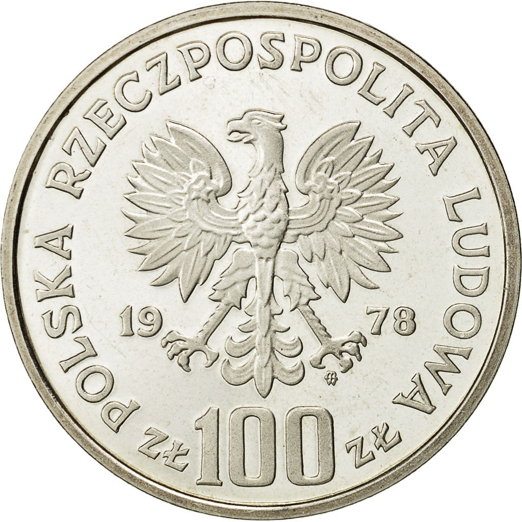 Coin, Poland, 100 Zlotych, 1978, Warsaw, MS(64), Silver, KM:96