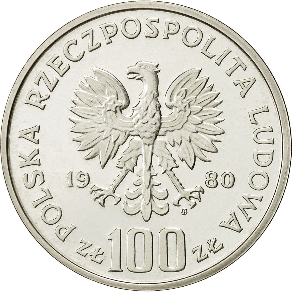 Monnaie, Pologne, 100 Zlotych, 1980, Warsaw, SPL, Argent, KM:121