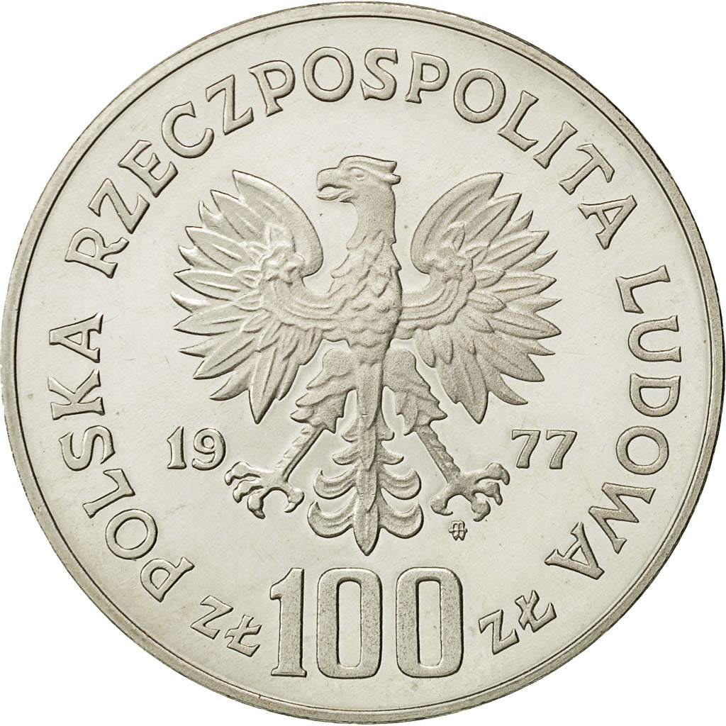 Monnaie, Pologne, 100 Zlotych, 1977, Warsaw, SPL, Argent, KM:91