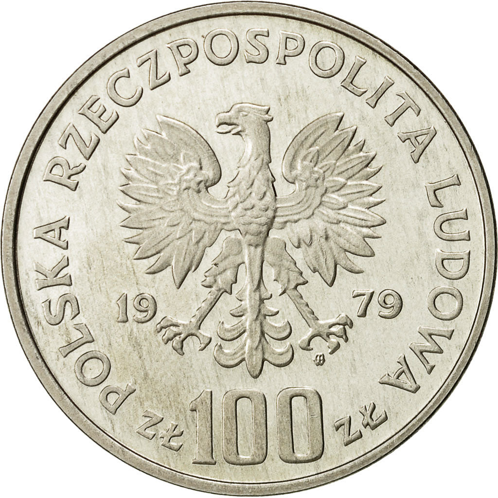 Coin, Poland, 100 Zlotych, 1979, Warsaw, MS(63), Silver, KM:104