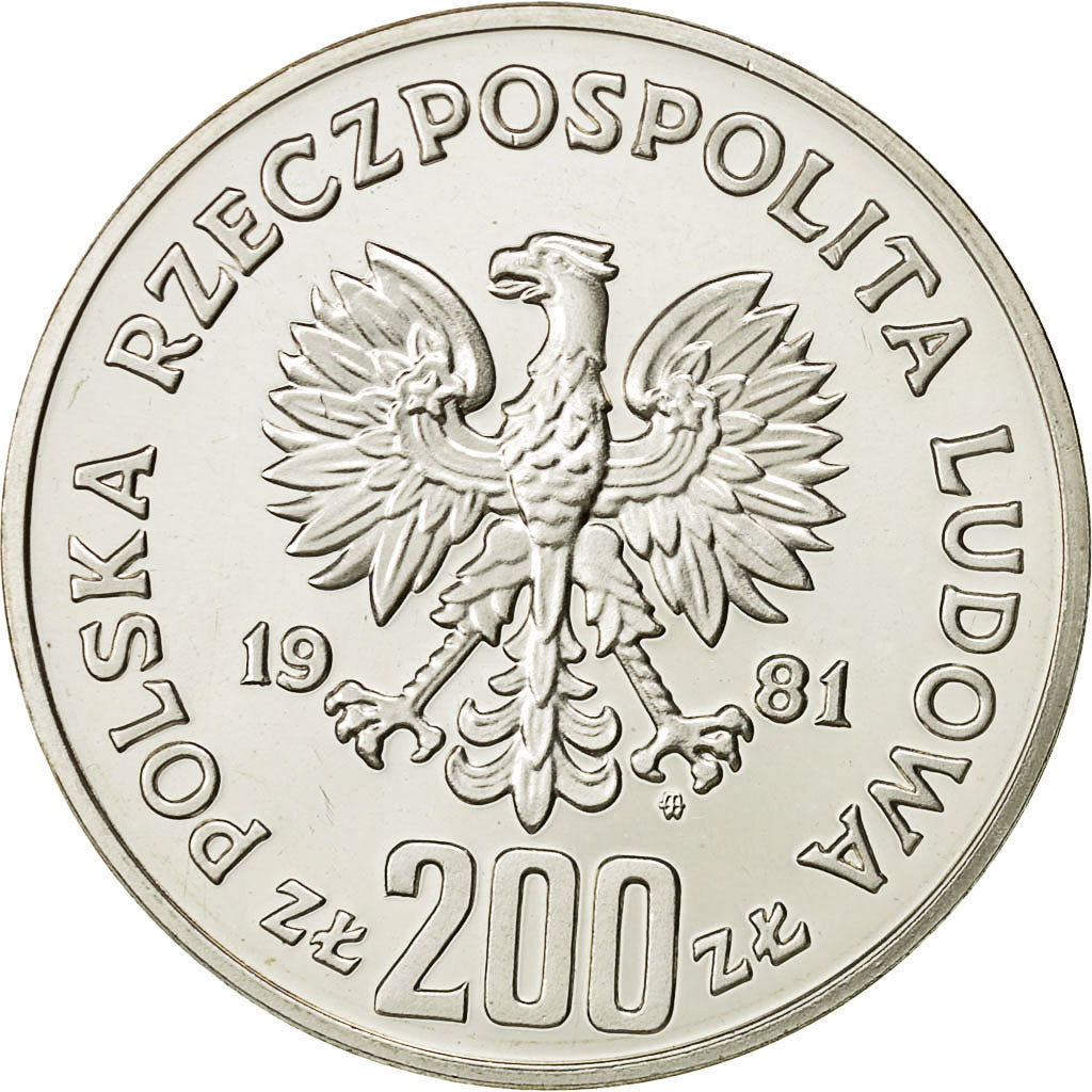 Monnaie, Pologne, 200 Zlotych, 1981, Warsaw, FDC, Argent, KM:Pr452