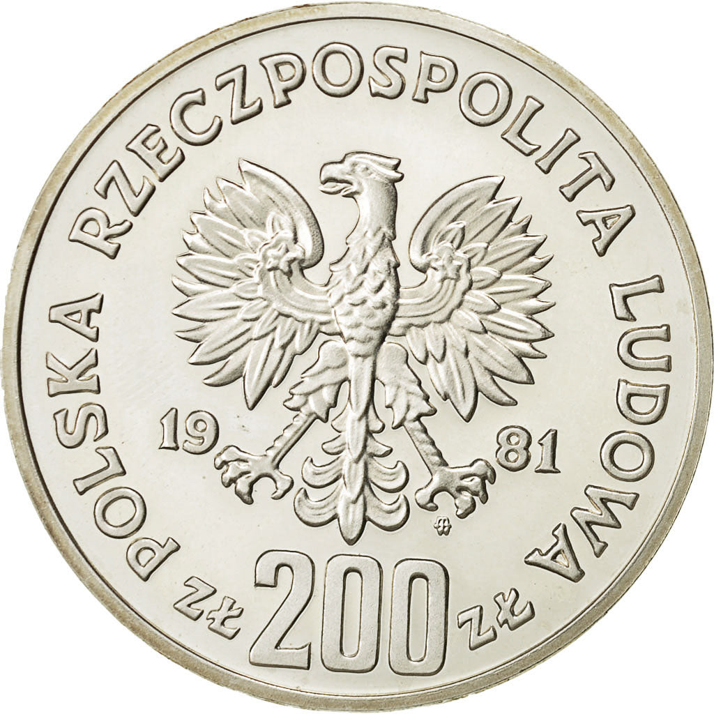 Monnaie, Pologne, 200 Zlotych, 1981, Warsaw, SPL, Argent, KM:129