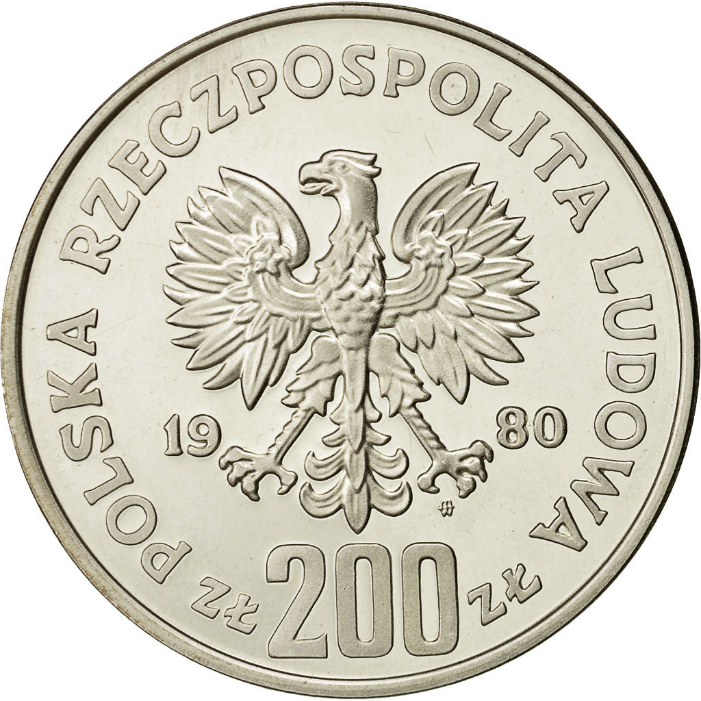 Moneta, Polska, 200 Zlotych, 1980, Warsaw, MS(65-70), Srebro, KM:110.2
