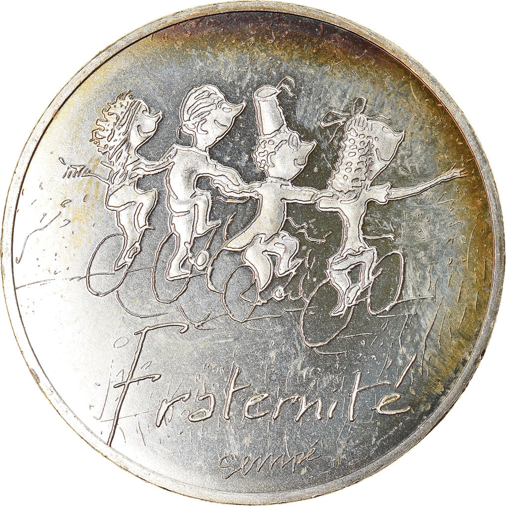 France, 10 Euro, Fraternité Printemps Sempé, 2014, Paris, MS(65-70), Silver