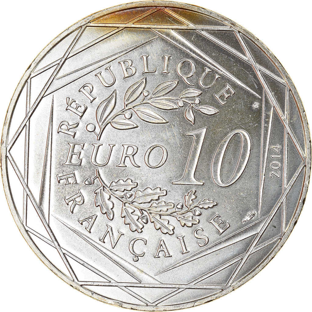 France, 10 Euro, Fraternité Printemps Sempé, 2014, Paris, MS(65-70), Silver