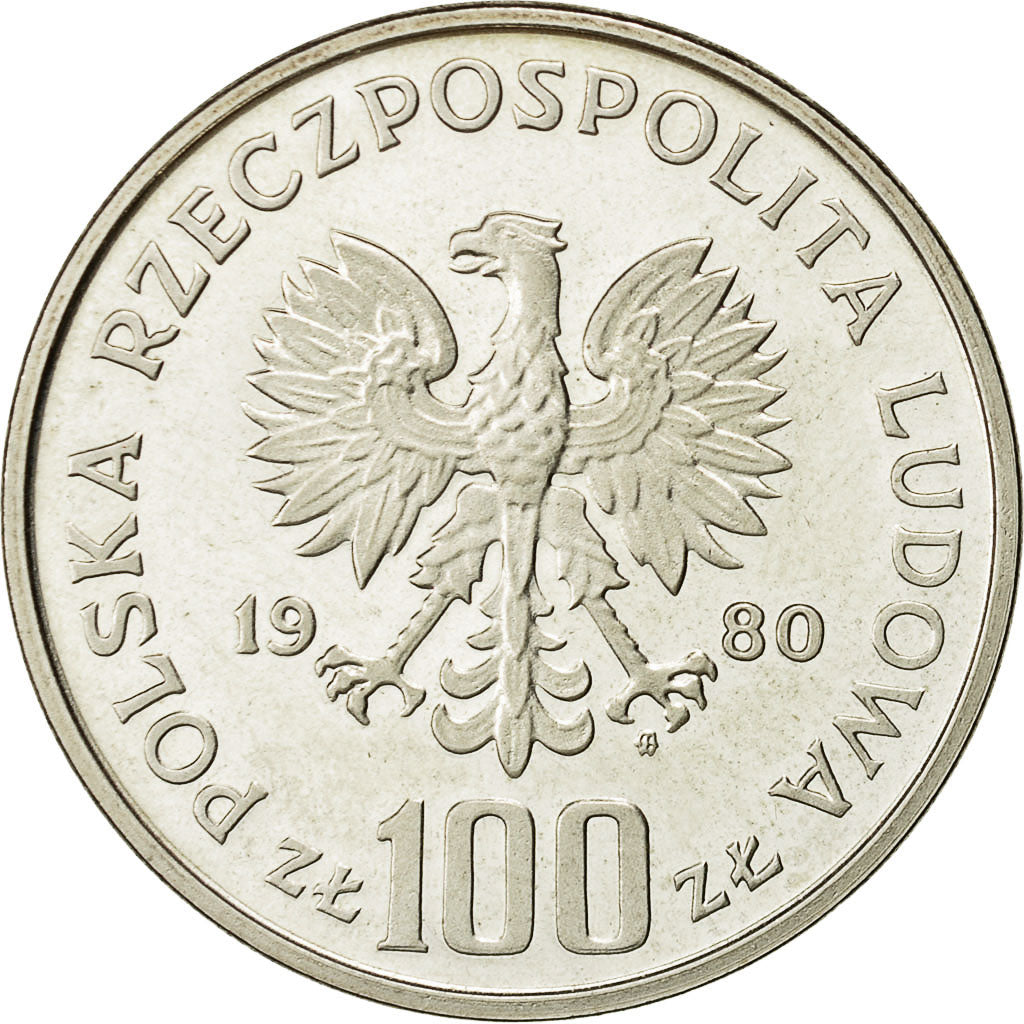 Coin, Poland, 10 Zlotych, 1980, Warsaw, MS(65-70), Silver, KM:395