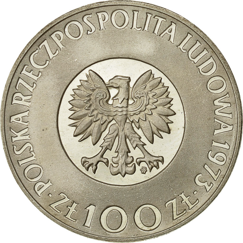 Moneta, Polonia, 100 Zlotych, 1973, Warsaw, FDC, Argento, KM:Pr220
