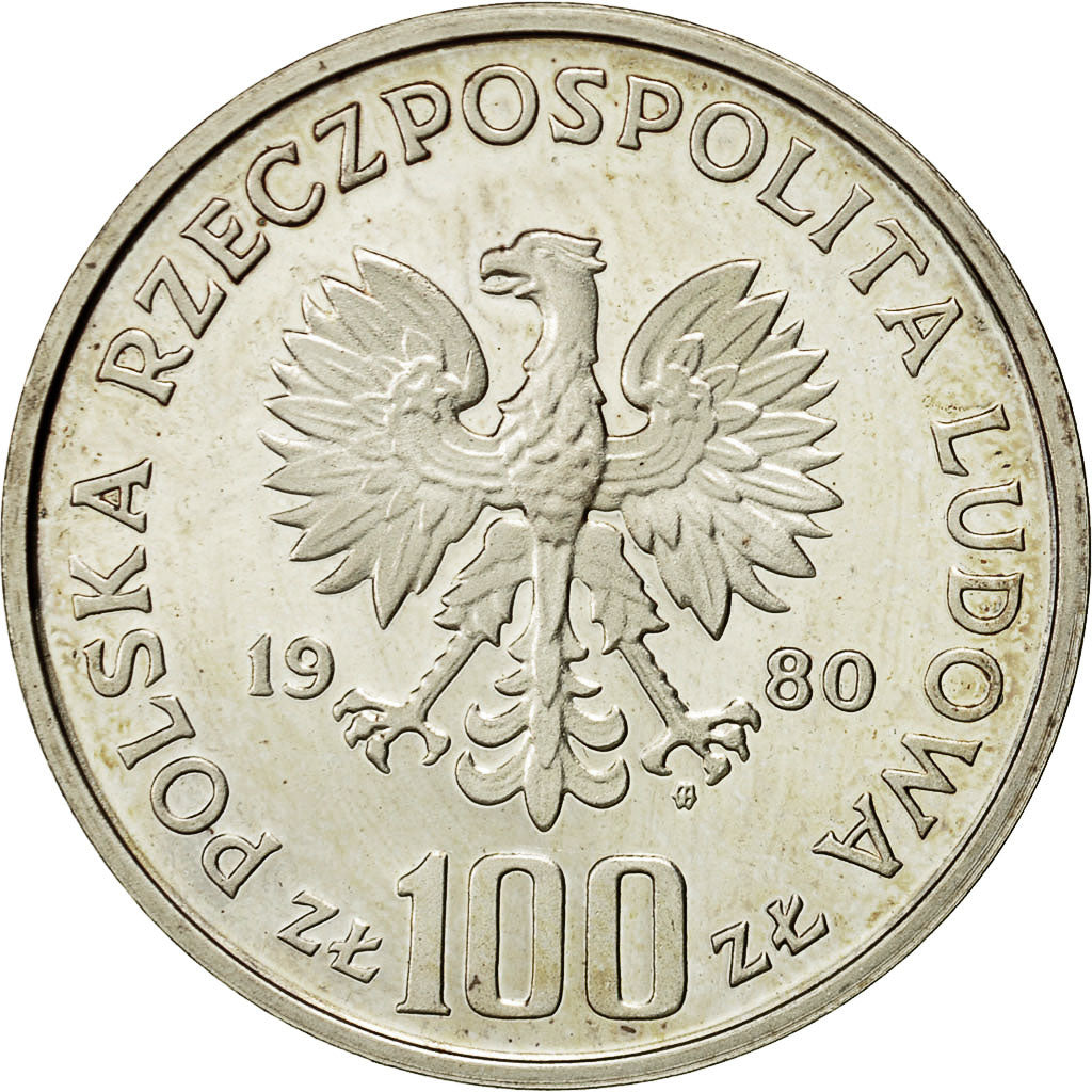Münze, Polen, 100 Zlotych, 1980, Warsaw, STGL, Silber, KM:Pr399