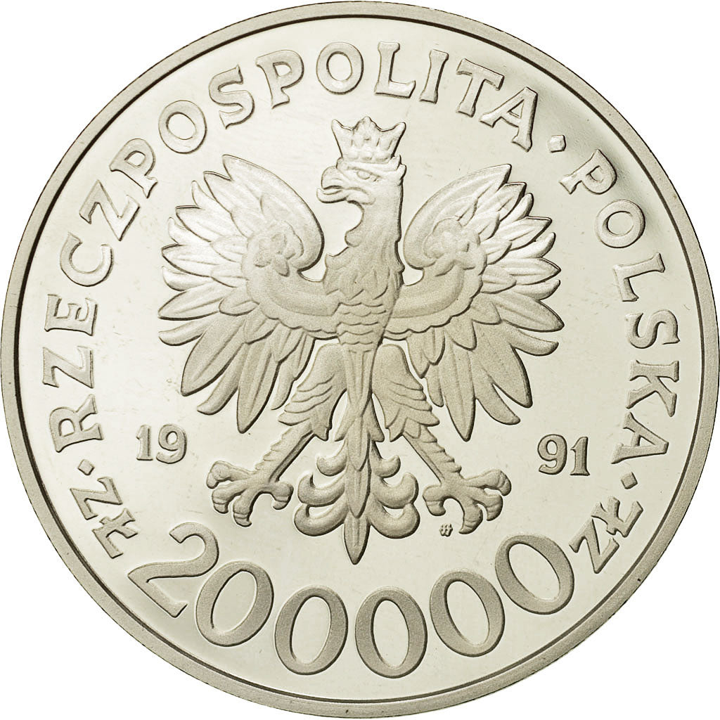 Monnaie, Pologne, 200000 Zlotych, 1991, Warsaw, FDC, Argent, KM:241