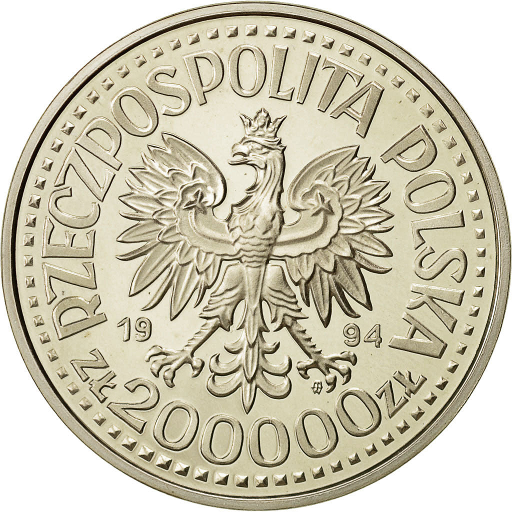 Moneta, Polonia, 200000 Zlotych, 1994, Warsaw, FDC, Argento, KM:273