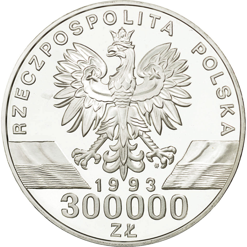 Moneta, Polonia, 300000 Zlotych, 1993, Warsaw, FDC, Argento, KM:248