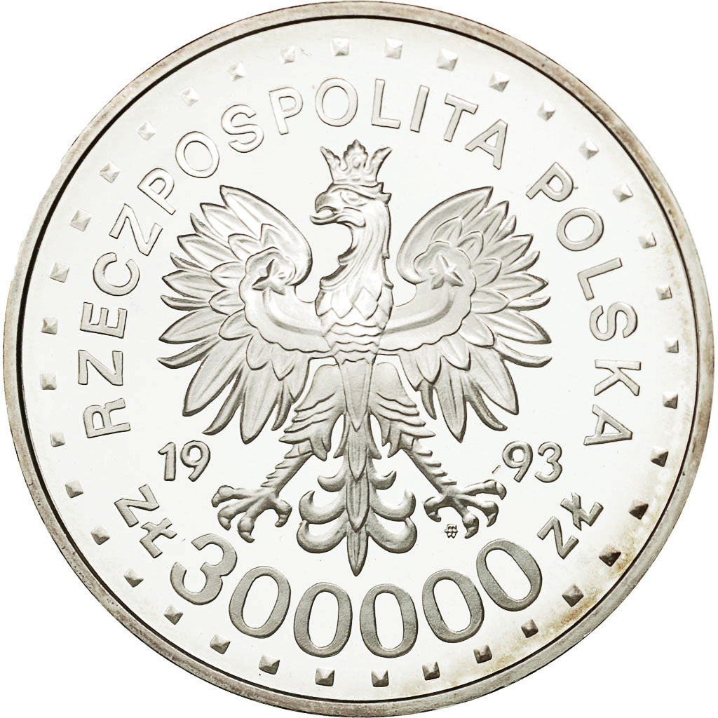 Münze, Polen, 300000 Zlotych, 1993, Warsaw, STGL, Silber, KM:247