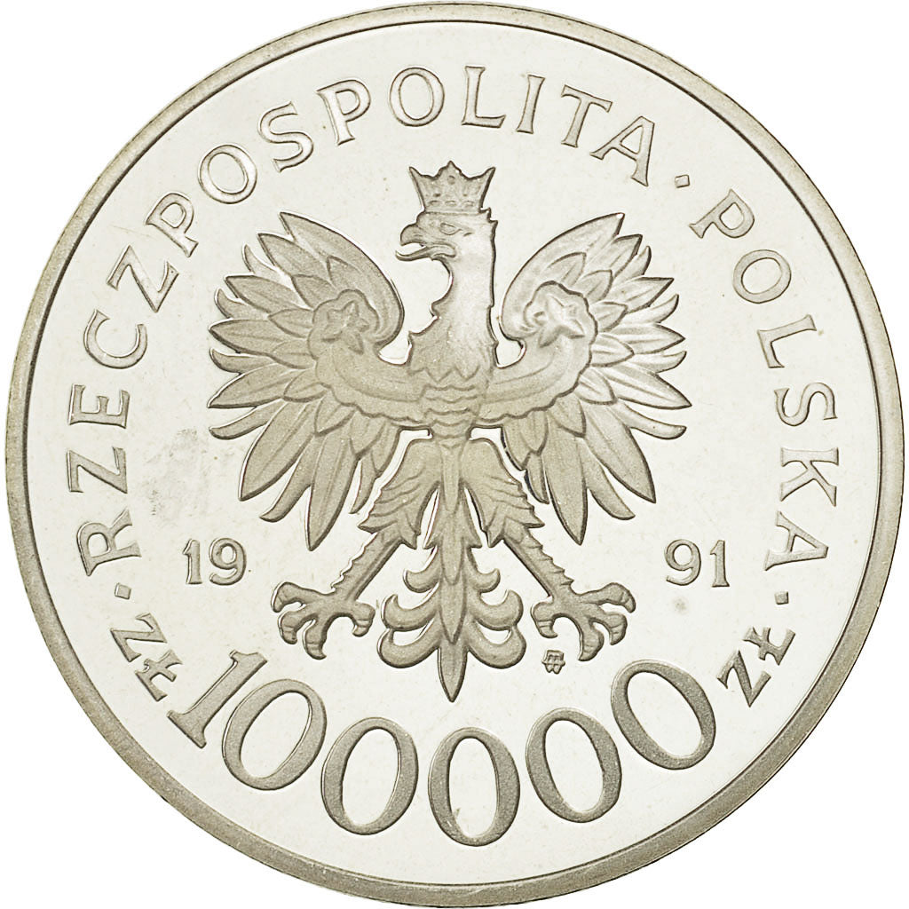 Monnaie, Pologne, 100000 Zlotych, 1991, Warsaw, FDC, Argent, KM:239