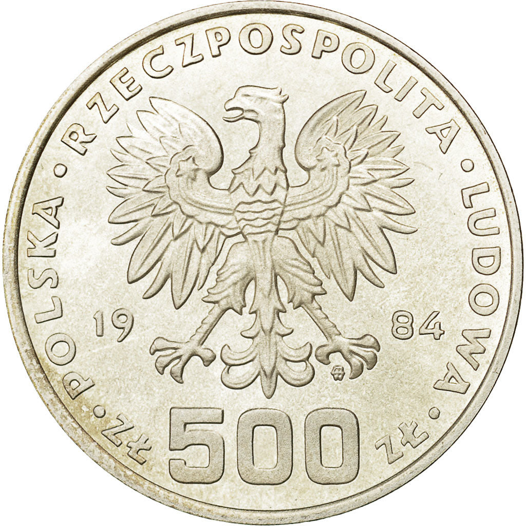 Moneta, Polonia, 500 Zlotych, 1984, Warsaw, FDC, Argento, KM:154