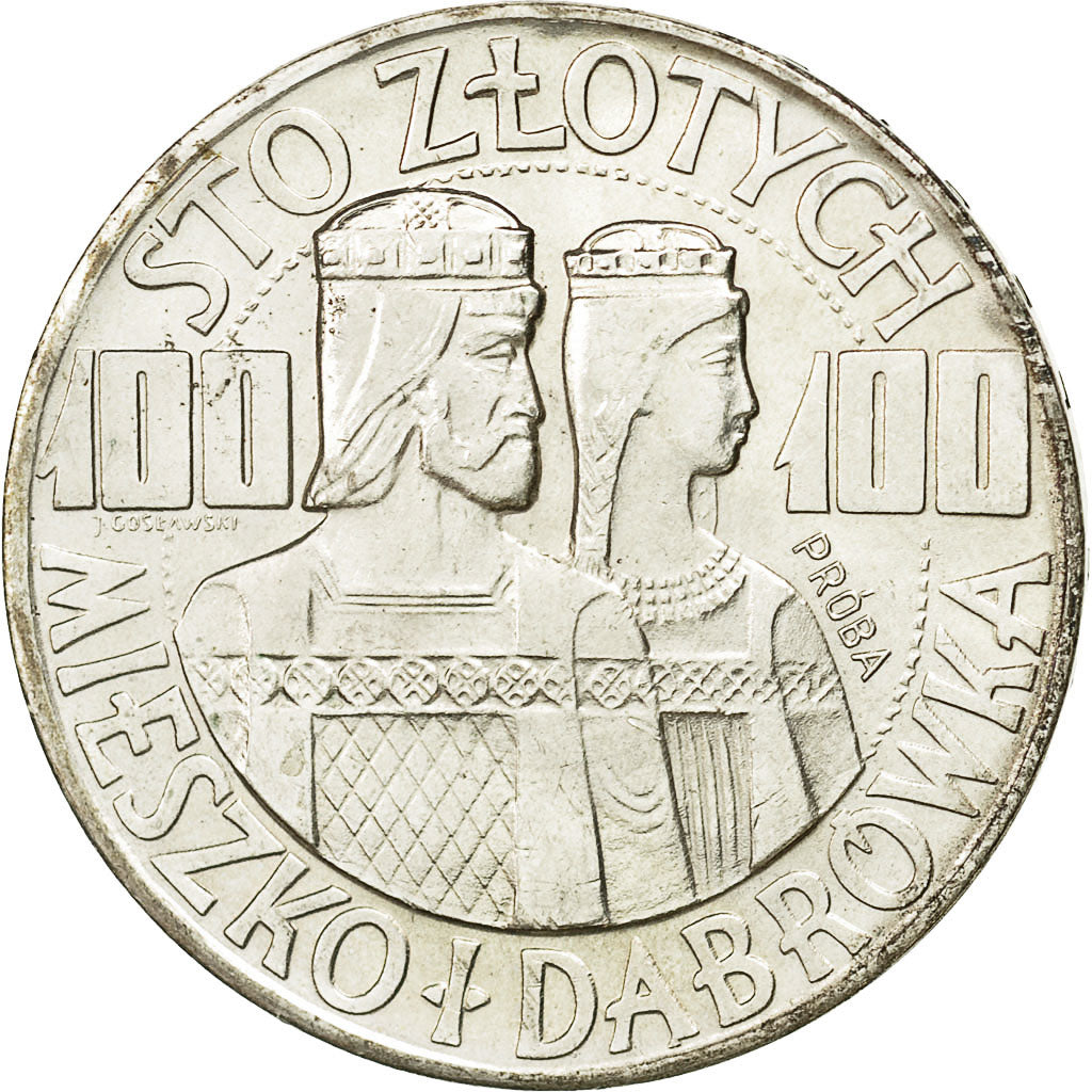 Moneta, Polonia, 100 Zlotych, 1966, Warsaw, SPL, Argento, KM:Pr146