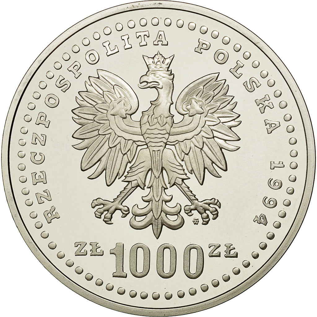 Munten, Polen, 1000 Zlotych, 1994, Warsaw, FDC, Copper-nickel, KM:Pr586
