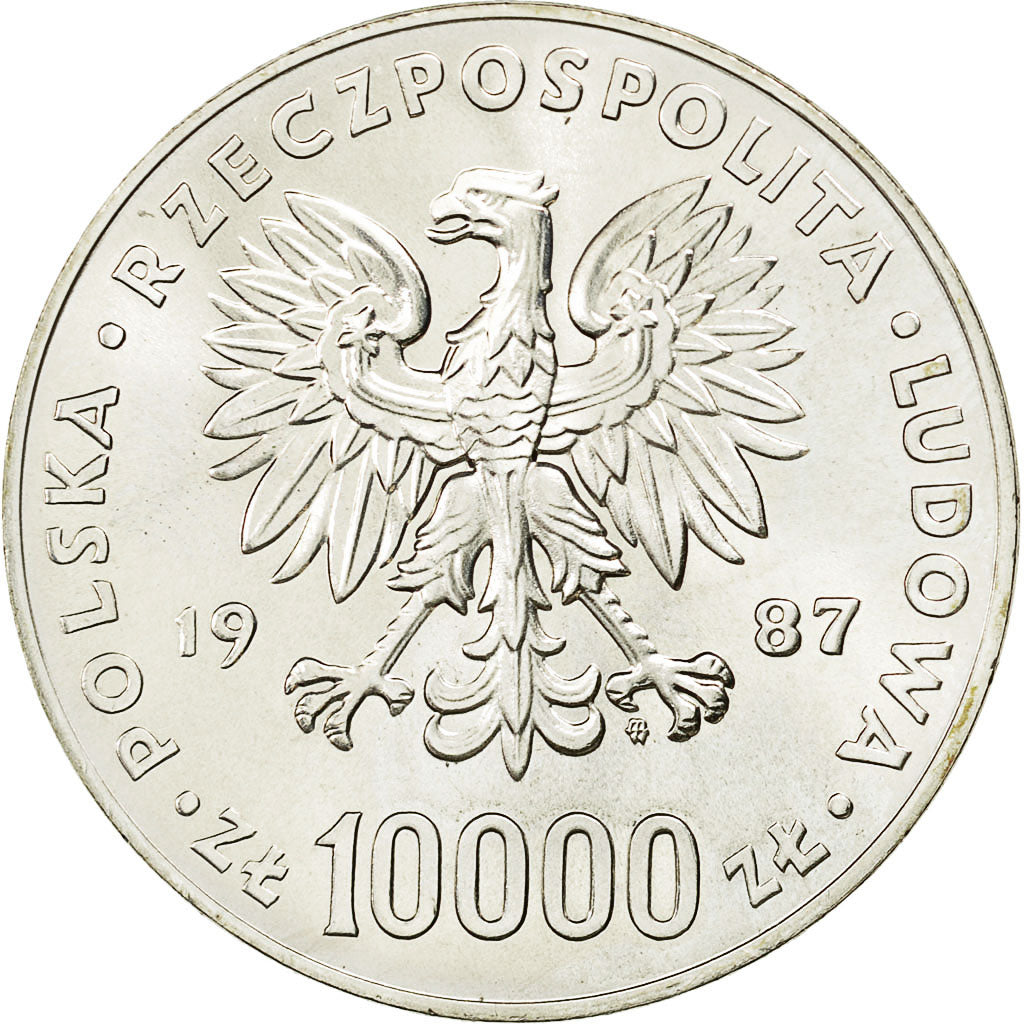 Monnaie, Pologne, 10000 Zlotych, 1987, Warsaw, FDC, Argent, KM:164