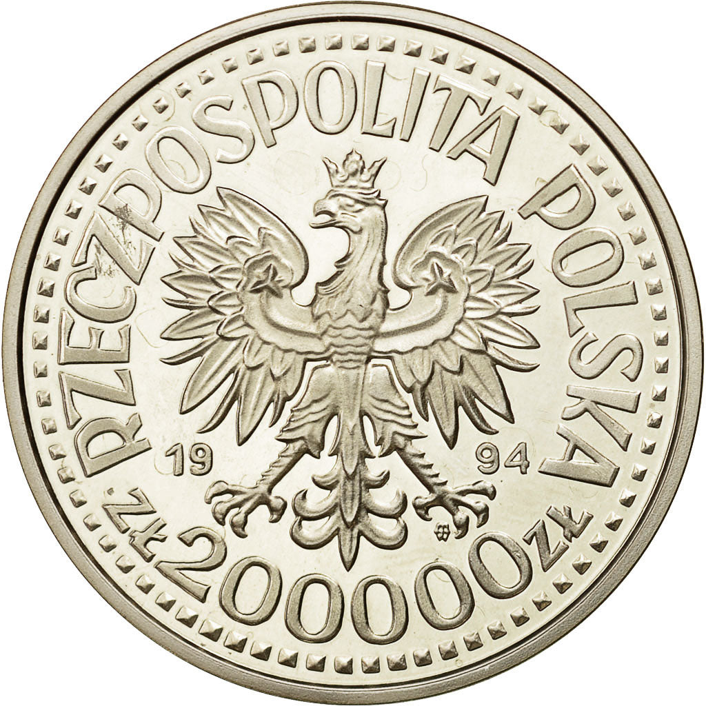 Moneta, Polonia, 200000 Zlotych, Warsaw, FDC, Argento, KM:273