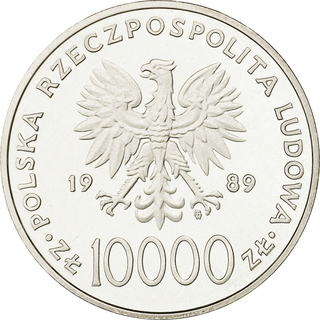 Monnaie, Pologne, 10000 Zlotych, 1989, Warsaw, FDC, Argent, KM:237