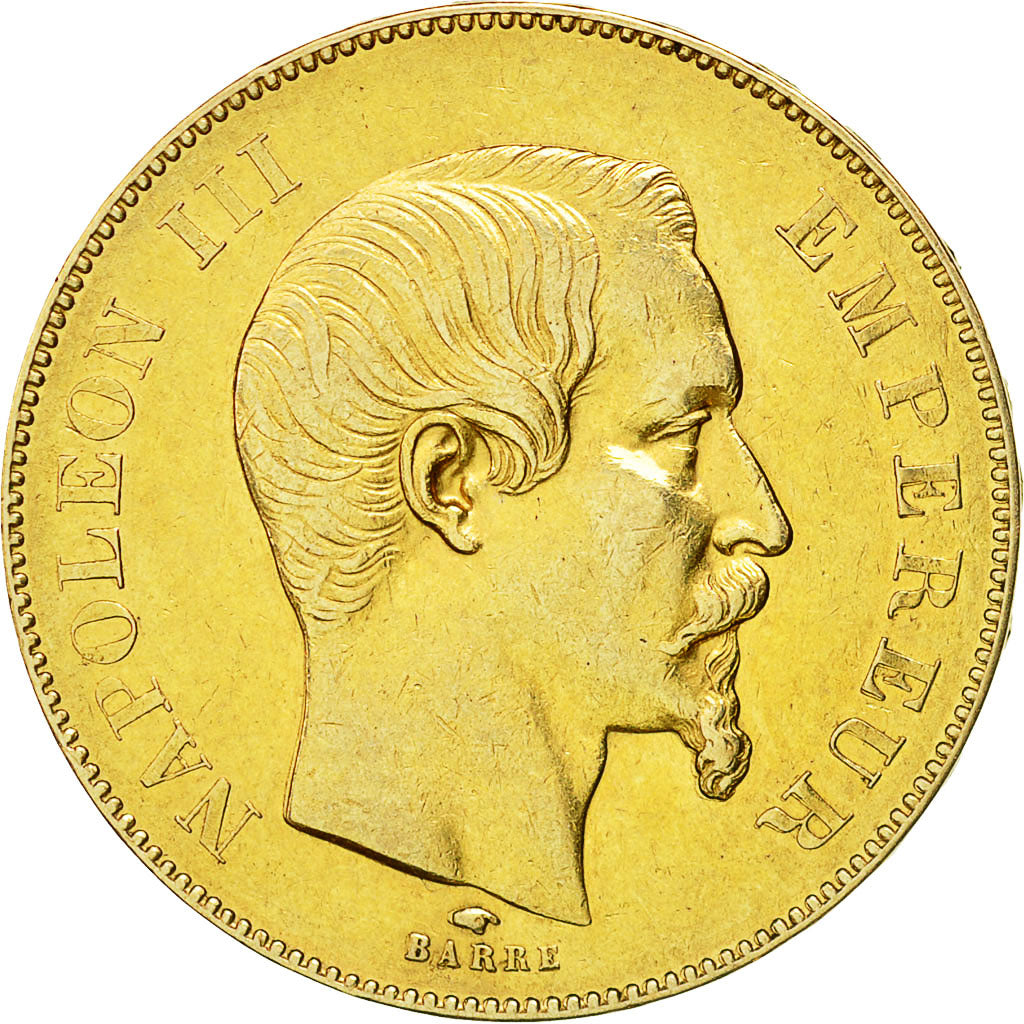 Coin, France, Napoleon III, Napoléon III, 50 Francs, 1857, Paris, AU(50-53)