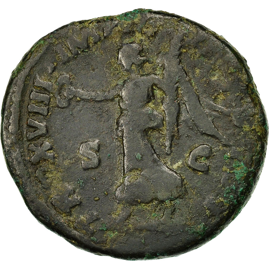 Moneda, Marcus Aurelius, As, 175-176, Roma, BC+, Bronce, RIC:1196