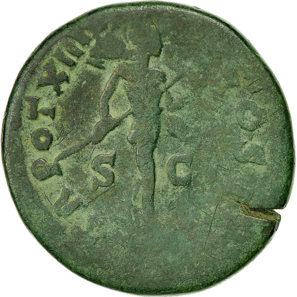 Monnaie, Marc Aurèle, As, 159-160, Roma, TB, Bronze, RIC:1352B